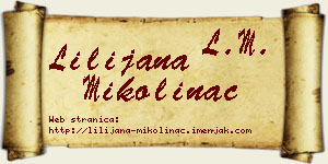 Lilijana Mikolinac vizit kartica